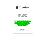 CookTek MCD3000 Owner`s manual