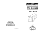 Minuteman PRO-E User`s manual