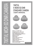 Avico 700TVL X-WDR/3D DNR User`s manual