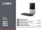 Coby MP767 Instruction manual