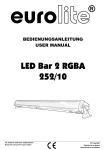 EuroLite LED Bar 2 RGBA 252/10 User manual