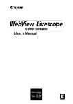 Canon WEBVIEW LIVESCOPE 3.2 User`s manual