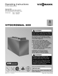 Viessmann Vitocrossal CM2 Series 400 Operating instructions