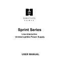 Marathon Sprint Series User manual