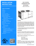 York H3CE120 Installation manual