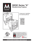 Majestic fireplaces SR42A Installation manual