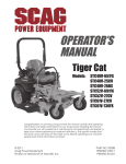 Scag Power Equipment Tiger Cat STC52V-691FX Operator`s manual