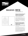 Sinclair Brighton WBT30 Operating instructions