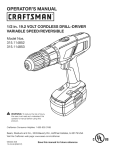 Craftsman 315.114852 Operator`s manual