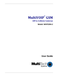 Multitech MultiVOIP GSM SIP-to-Cellular Gateways MVPGSM-2 User guide