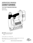 Craftsman 315.115120 Operator`s manual