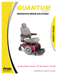 Pride Mobility QUANTUM SERIES Owner`s manual