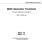 Mitsubishi Electric MAC 12 User`s manual