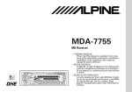 Alpine MDA-7755 Owner`s manual