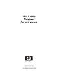 HP LP 1000r Service manual