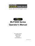 Psion Teklogix MLP 3040 Series Operator`s manual