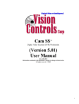 Vision Controls Cam SS Version 5.01 User manual