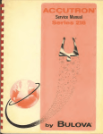 Bulova Series 218 Service manual