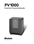 Boston Acoustics PV1000 Operating instructions