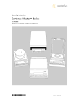 Sartorius Master series Operating instructions