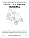 Yard-Man Model Series 420 Operator`s manual