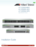 Allied Telesis AT-GS950/16PS Installation guide