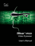 Vuzix iWear M920 User`s manual