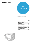Sharp SF-461 Specifications
