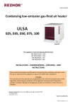 Reznor Gas Fired Air Heaters Specifications
