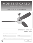 Monte Carlo Fan Company 44XX Series Fan Installation manual