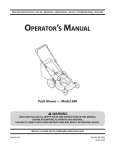 MTD 58K Operator`s manual