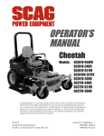 Scag Power Equipment CHEETAH SCZ Operator`s manual