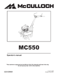 McCulloch MC550 Operator`s manual