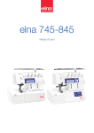 ELNA 745 - Instruction manual