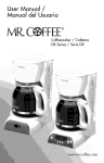 MrCoffee DRX23 User manual