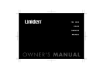 Uniden TRU9380-3 - TRU Cordless Phone Owner`s manual