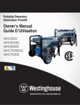 Westinghouse WHC7500E Owner`s manual