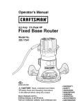 Craftsman 320.17541 Operator`s manual