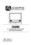 Audiovox D1888 - DVD Player - 8 Instruction manual