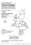 Craftsman 137.212920 Operating instructions