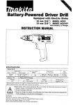 Makita 601D Instruction manual