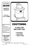 Craftsman 113.177805 Owner`s manual