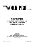 Work Pro WCW-SERIES Operating instructions