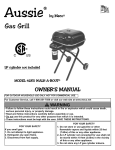 Aussie 4280 Walk-A-Bout Gas Owner`s manual