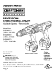 Craftsman 315.269221 Operator`s manual