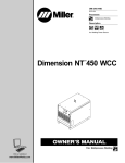 Miller Electric Dimension NT 450 Owner`s manual