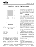 Carrier start-up and Instruction manual
