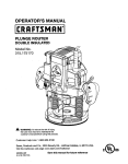 Craftsman 315.175170 Operator`s manual