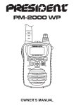 PRESIDENT PM-2000 WP - Owner`s manual