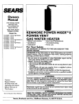 Sears POWER MISER 153.335815 Operating instructions